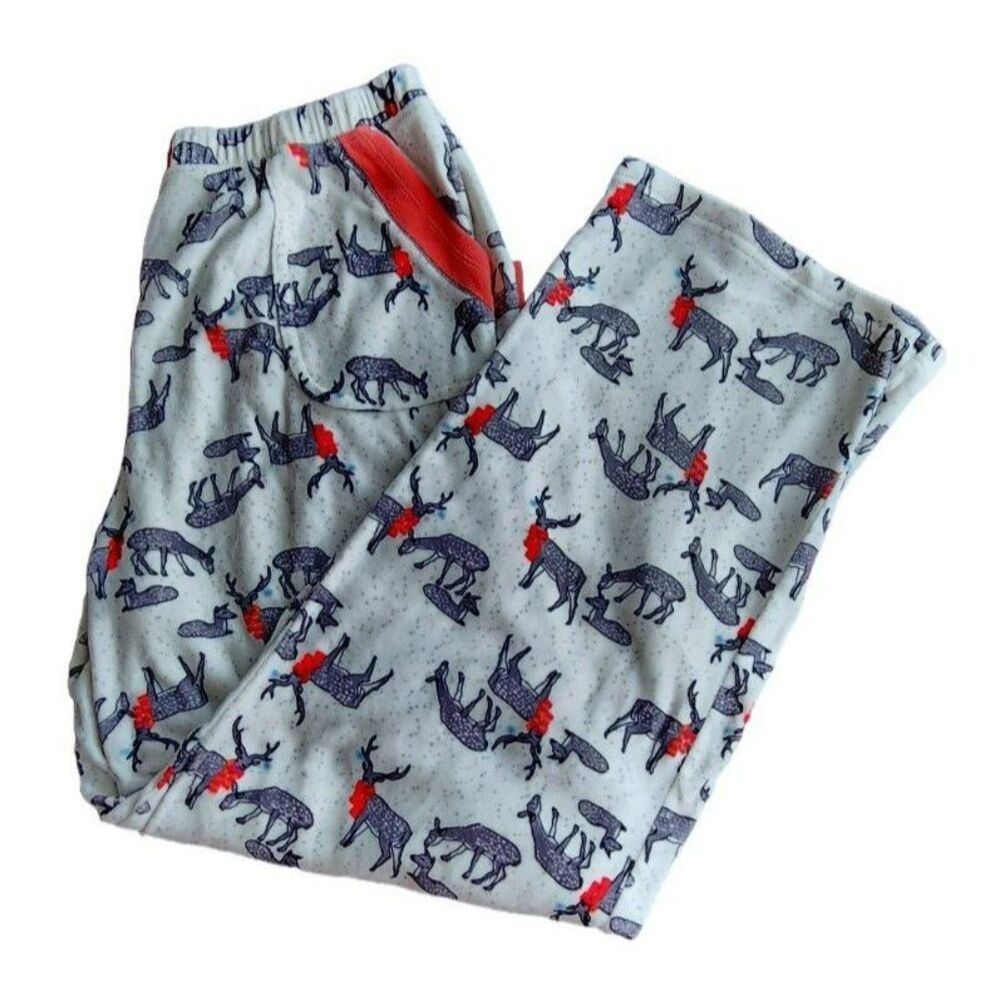 Cuddle Duds Christmas Deer Pants Size L